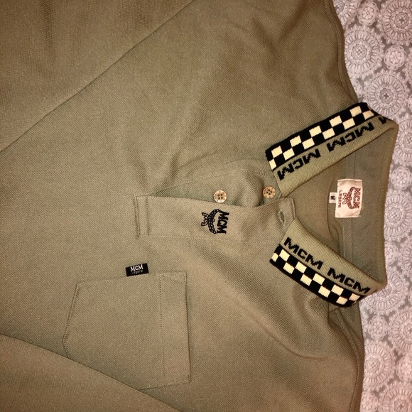 MCM MEN ONE OF A KIND COLLAR SHIRT (olive) - Picture 2 of 3